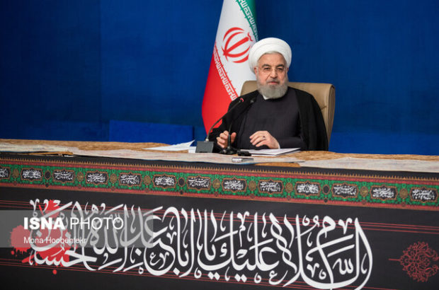 روحانی: در ۷ ماه گذشته با وجود کرونا و تحریم، هیچ کسی به کمک ما نیامد
